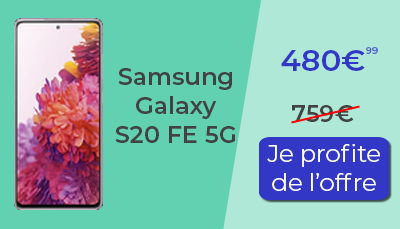 Samsung Galaxy S20 FE 5G offre de noel Amazon