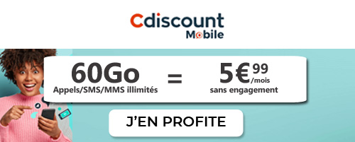 forfait French Days Cdiscount Mobile 60Go