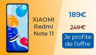 Le Xiaomi Redmi Note 11 est moins cher chez Rakuten