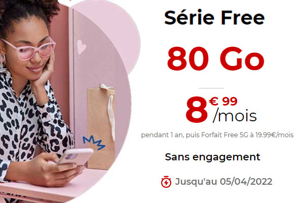 Bonne nouvelle ! Le forfait Free Mobile 80Go en promo à 8.99€ toujours d'actualité