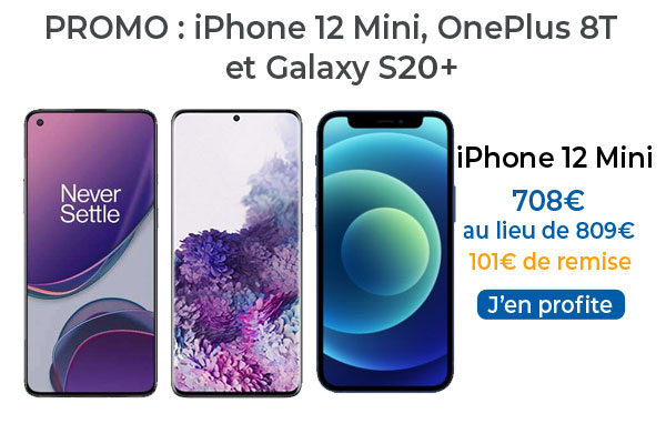 SOLDES 2021 : iPhone 12 Mini, OnePlus 8T et Galaxy S20+ en promotion chez Rakuten