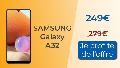 Le Samsung Galaxy A32 est à 249? au lieu de 279?