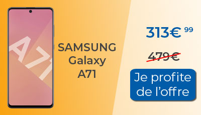 Bon plan Rakuten : Samsung Galaxy A71 à -34%