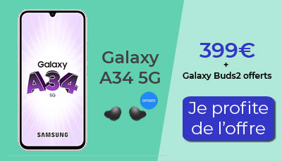 Samsung Galaxy A35 5G avec Buds2 offerts