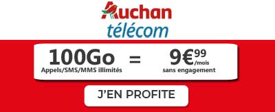 forfait 100go auchan telecom