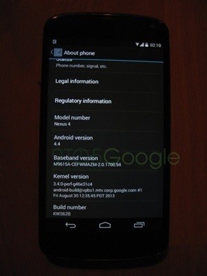 Android 4.4 KitKat se dévoile à travers quelques screenshots