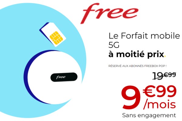 Free : le forfait 5G en illimité à moins de 10€ avec la Freebox Pop