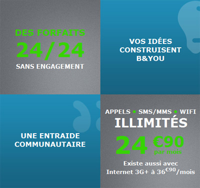 Bouygues lance ses forfaits illimités « B&YOU » à partir de 24,90 euros