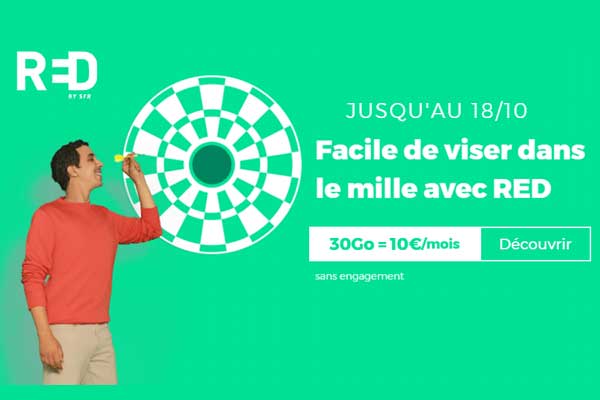 Un nouveau forfait mobile 30Go à 10€ par mois chez RED by SFR