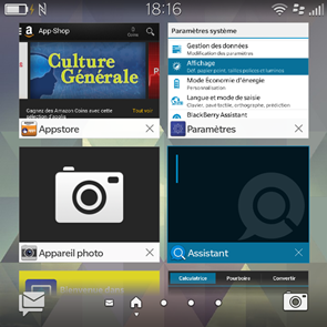 BlackBerry Classic : écran d'accueil