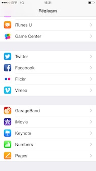 Apple iPhone 6 interface