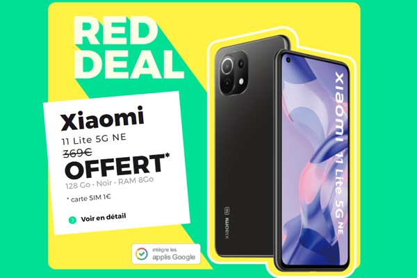 RED DEAL : Obtenez le Xiaomi 11 Lite d'une valeur de 369€ sans rien débourser à la commande