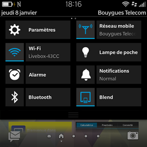 BlackBerry Classic : réglages rapides