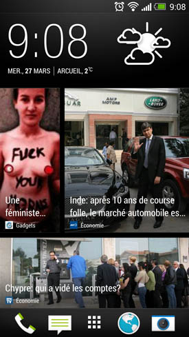 HTC One : newsfeed