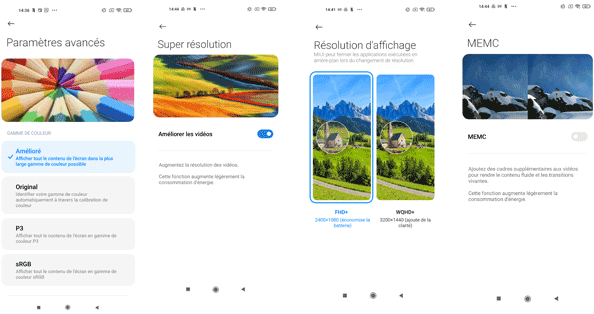 Paramètres avancés du Xiaomi Mi 11