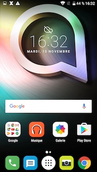 Alcatel Shine Lite interface