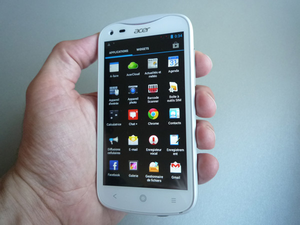 Acer Liquid E2 : interface utilisateur