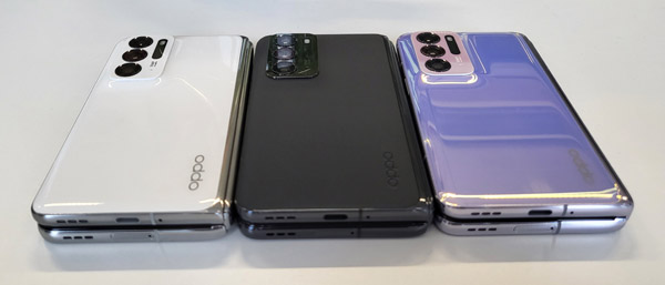 trois couleurs pour l'Oppo Find N