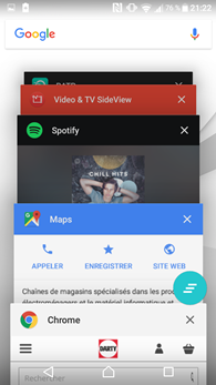 Sony Xperia E5 : multitache