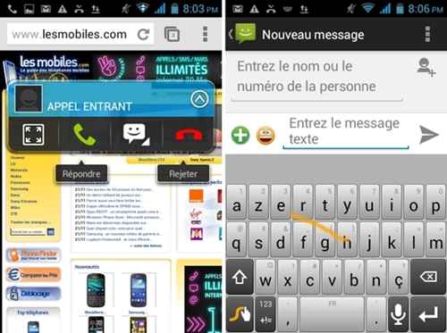 Float caller et Swype
