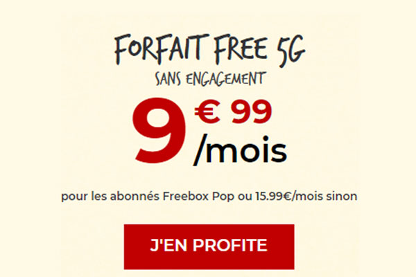 Tout savoir sur le forfait 5G de Free Mobile à 9.99€/mois avec la Freebox Pop !