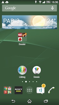 Xperia Z3 Interface