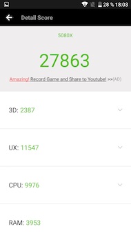 Alcatel Shine Lite performance