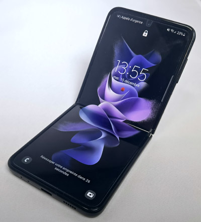 Ecran interne du Samsung Galaxy Z Flip 3