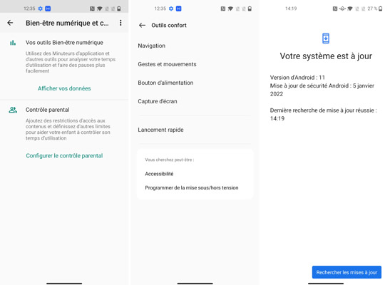 Paramètres bien-être et confort du OnePlus Nord CE 2 5G