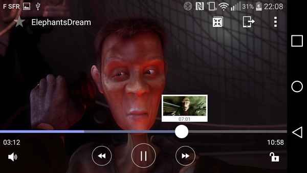 LG G Flex 2 : lecteur vidéo