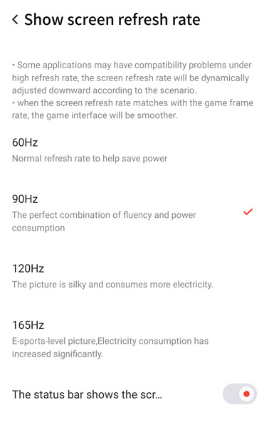 ecran 165Hz