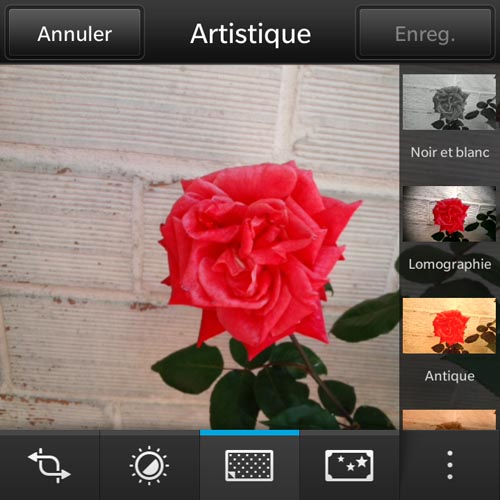 BlackBerry Q10 : mode photo