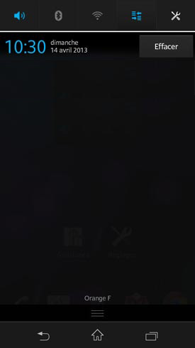 Sony Xperia SP : lockscreen