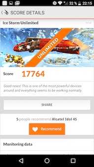 Alcatel Idol 4S performances