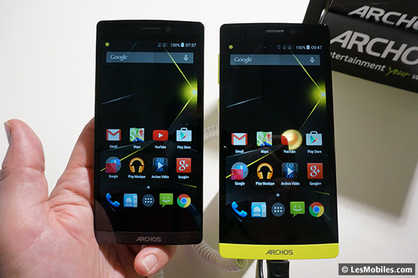 L’Archos 50 Diamond disponible en noir et en jaune, enfin presque