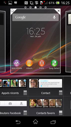 Sony Xperia L : interface utilisateur