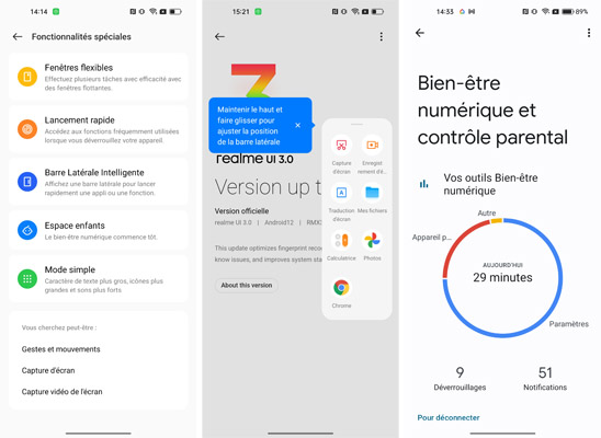 Fonctionnalités realme GT 2 Pro