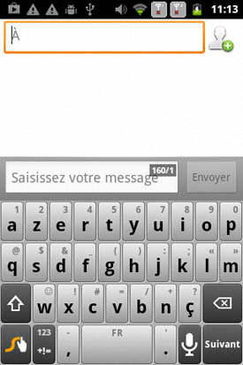 Acer Liquid Z110 Duo : clavier