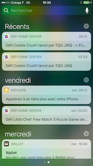 Apple iPhone 7 interface