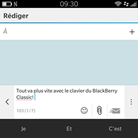 BlackBerry Classic : essai clavier