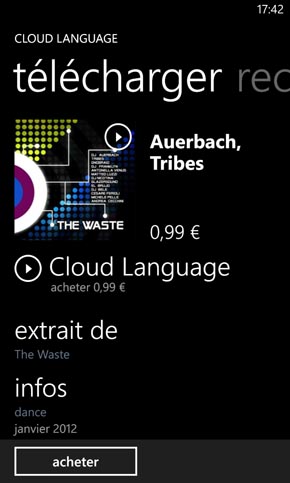 Nokia Lumia 925 : lecteur musique