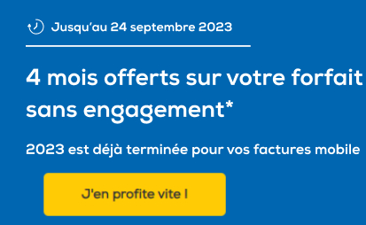 promo forfait La poste Mobile 4 mois offerts