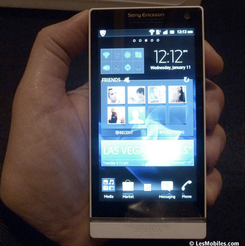 sony ericsson xperia S prise en main ces 2012 Las Vegas