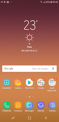 Samsung Galaxy A6 interface