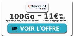 Forfait 100Go Cdiscount Mobile