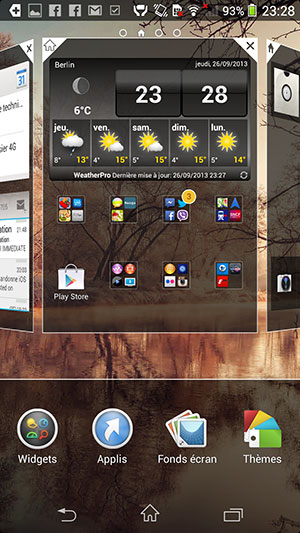 Sony Xperia Z1 : bureaux d'accueil