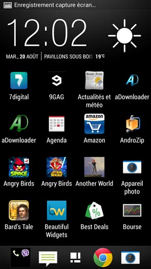 HTC One mini : interface utilisateur