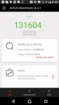 Sony Xperia X Performance performances