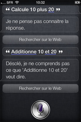 test siri iphone 4S Apple assistant vocal reconnaissance vocale intelligence artificielle