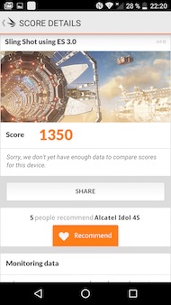 Alcatel Idol 4S interface